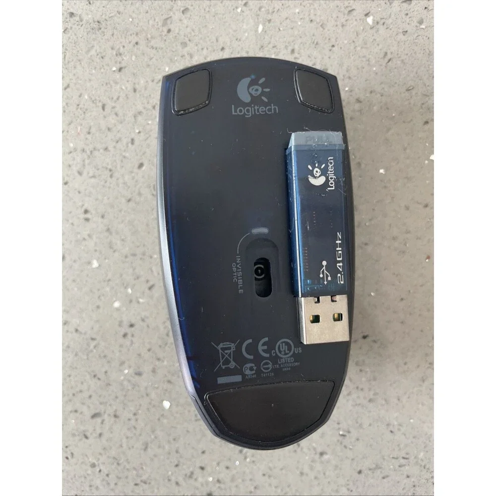 Logitech V200 M-RBK93B Blue Wireless Mouse & USB Dongle Receiver 2.4ghz tested